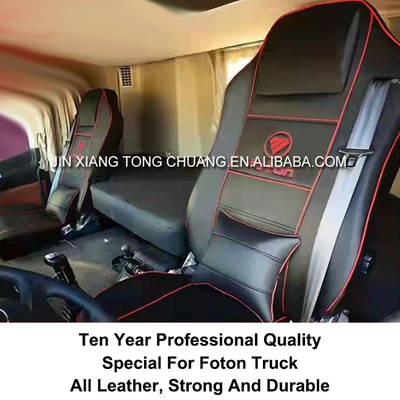 Medium Heavy Duty Truck Series Full Leather Waterproof Cab Seat Cover voor Foton Aumark