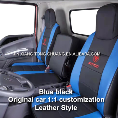 Medium Heavy Duty Truck Series Full Leather Waterproof Cab Seat Cover voor Foton Aumark