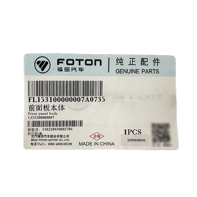 2002-2016 Jaar Foton Truck Accessoires Omako Bell Blauwe Elektrische Auto Front Panel Strip