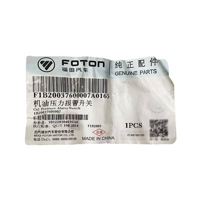 Fukuda Original Auto & Truck Parts Omar Aoling MRT Oliedruk Alarm Switch voor Foton